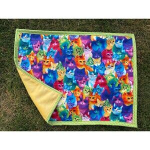 Bright Color Happy Cats Doll Blanket